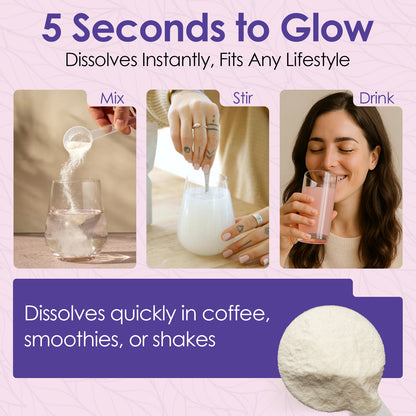 Multi Collagen Peptides Powder, Hydrolyzed Collagen with Vitamin C